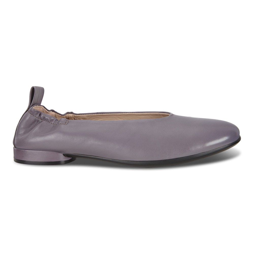 ECCO Womens Ballerinas Grey - Anal Flat - LEX-354286